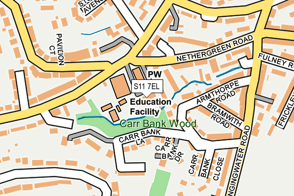 S11 7EL map - OS OpenMap – Local (Ordnance Survey) S11 7EL map - OS OpenMap – Local (Ordnance Survey)