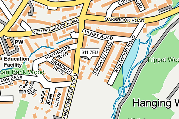S11 7EU map - OS OpenMap – Local (Ordnance Survey) S11 7EU map - OS OpenMap – Local (Ordnance Survey)