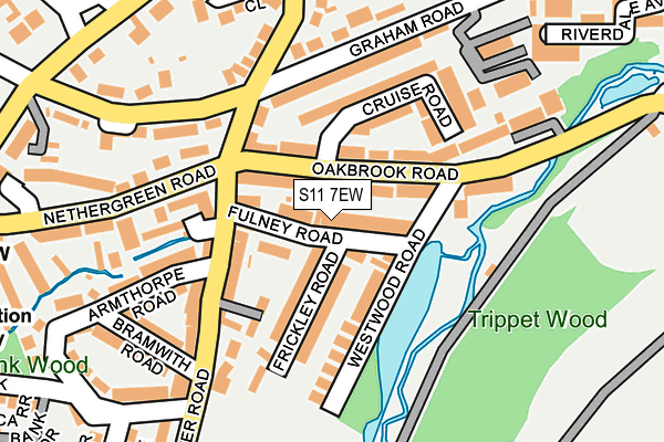 S11 7EW map - OS OpenMap – Local (Ordnance Survey) S11 7EW map - OS OpenMap – Local (Ordnance Survey)