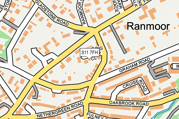 S11 7FH map - OS OpenMap – Local (Ordnance Survey)