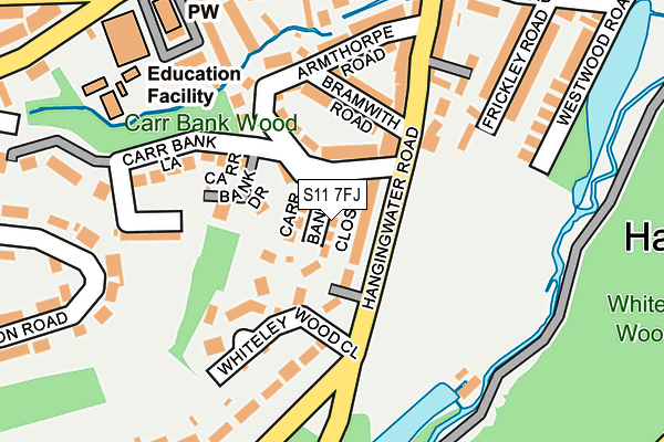 S11 7FJ map - OS OpenMap – Local (Ordnance Survey) S11 7FJ map - OS OpenMap – Local (Ordnance Survey)