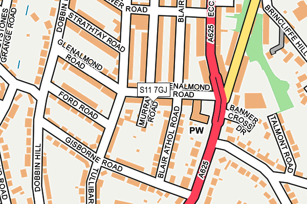 S11 7GJ map - OS OpenMap – Local (Ordnance Survey) S11 7GJ map - OS OpenMap – Local (Ordnance Survey)
