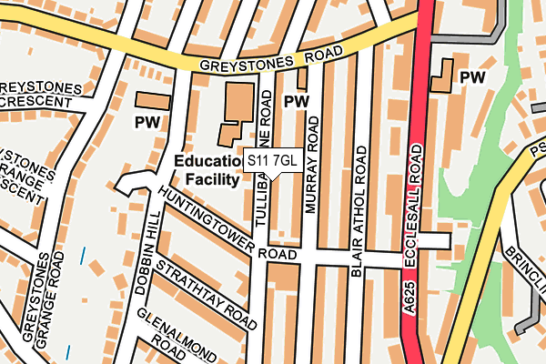 S11 7GL map - OS OpenMap – Local (Ordnance Survey) S11 7GL map - OS OpenMap – Local (Ordnance Survey)