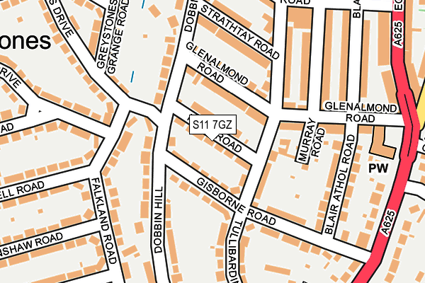 S11 7GZ map - OS OpenMap – Local (Ordnance Survey) S11 7GZ map - OS OpenMap – Local (Ordnance Survey)