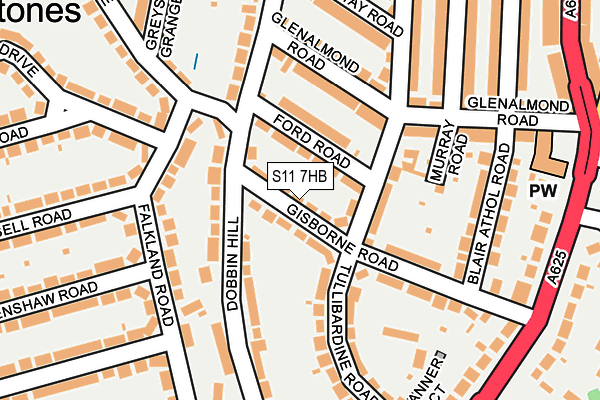 S11 7HB map - OS OpenMap – Local (Ordnance Survey) S11 7HB map - OS OpenMap – Local (Ordnance Survey)