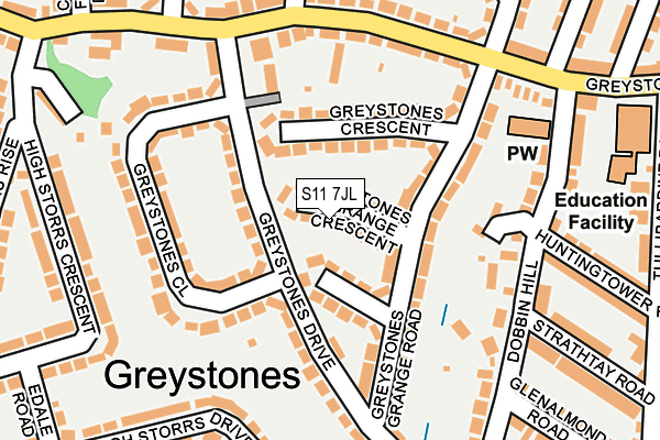 S11 7JL map - OS OpenMap – Local (Ordnance Survey) S11 7JL map - OS OpenMap – Local (Ordnance Survey)