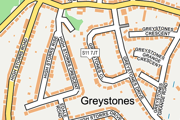 S11 7JT map - OS OpenMap – Local (Ordnance Survey) S11 7JT map - OS OpenMap – Local (Ordnance Survey)