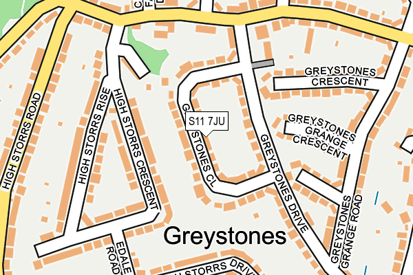 S11 7JU map - OS OpenMap – Local (Ordnance Survey) S11 7JU map - OS OpenMap – Local (Ordnance Survey)