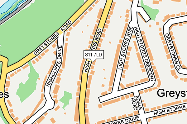 S11 7LD map - OS OpenMap – Local (Ordnance Survey) S11 7LD map - OS OpenMap – Local (Ordnance Survey)