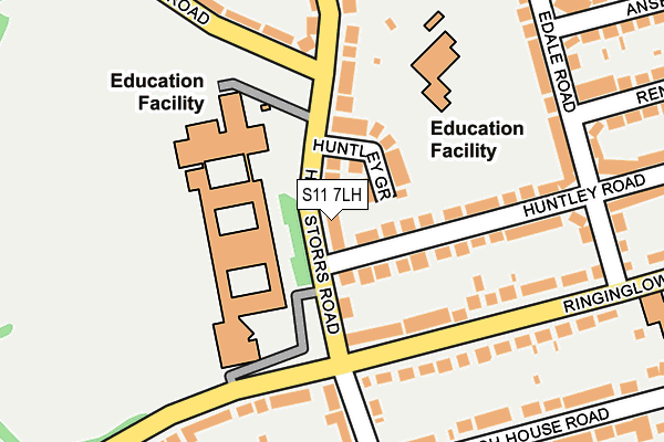 S11 7LH map - OS OpenMap – Local (Ordnance Survey) S11 7LH map - OS OpenMap – Local (Ordnance Survey)
