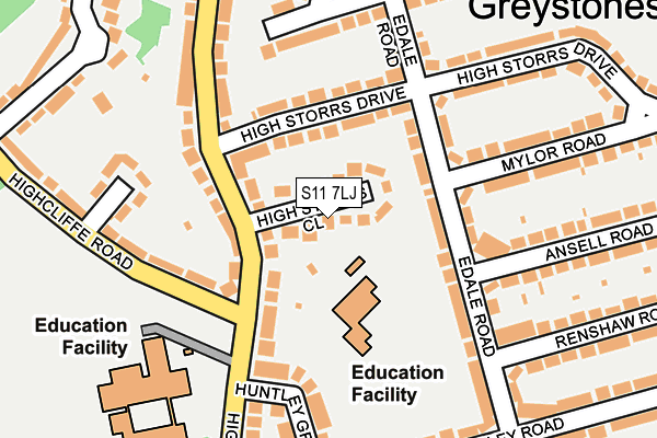 S11 7LJ map - OS OpenMap – Local (Ordnance Survey) S11 7LJ map - OS OpenMap – Local (Ordnance Survey)