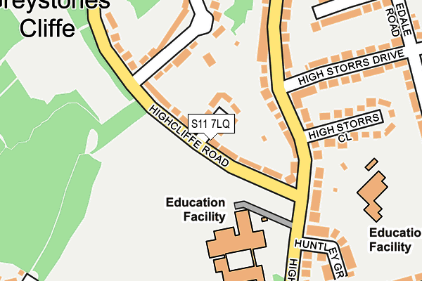 S11 7LQ map - OS OpenMap – Local (Ordnance Survey) S11 7LQ map - OS OpenMap – Local (Ordnance Survey)