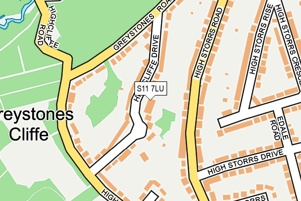 S11 7LU map - OS OpenMap – Local (Ordnance Survey) S11 7LU map - OS OpenMap – Local (Ordnance Survey)