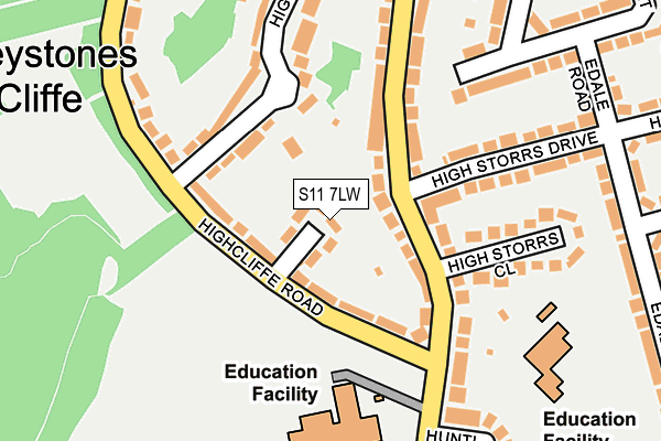 S11 7LW map - OS OpenMap – Local (Ordnance Survey) S11 7LW map - OS OpenMap – Local (Ordnance Survey)