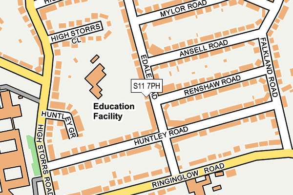 S11 7PH map - OS OpenMap – Local (Ordnance Survey) S11 7PH map - OS OpenMap – Local (Ordnance Survey)