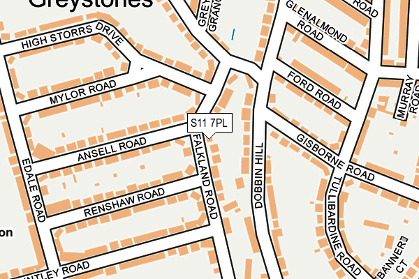 S11 7PL map - OS OpenMap – Local (Ordnance Survey) S11 7PL map - OS OpenMap – Local (Ordnance Survey)