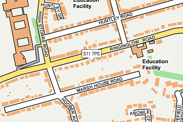 S11 7PS map - OS OpenMap – Local (Ordnance Survey) S11 7PS map - OS OpenMap – Local (Ordnance Survey)