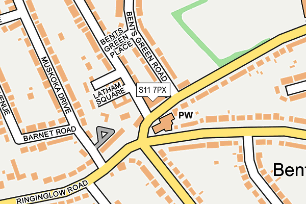 S11 7PX map - OS OpenMap – Local (Ordnance Survey) S11 7PX map - OS OpenMap – Local (Ordnance Survey)