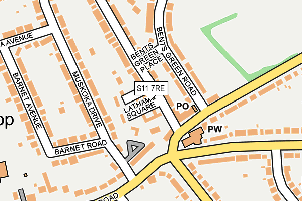 S11 7RE map - OS OpenMap – Local (Ordnance Survey) S11 7RE map - OS OpenMap – Local (Ordnance Survey)