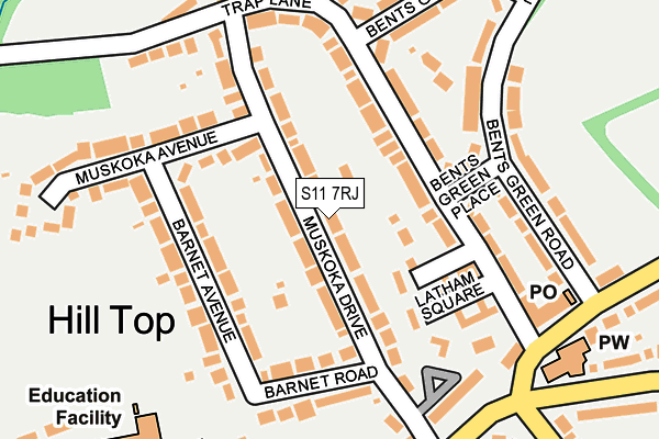 S11 7RJ map - OS OpenMap – Local (Ordnance Survey) S11 7RJ map - OS OpenMap – Local (Ordnance Survey)