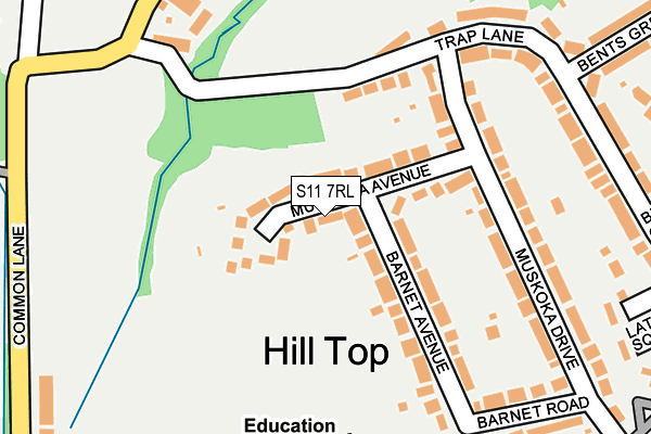 S11 7RL map - OS OpenMap – Local (Ordnance Survey) S11 7RL map - OS OpenMap – Local (Ordnance Survey)