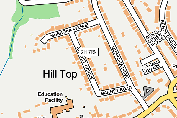 S11 7RN map - OS OpenMap – Local (Ordnance Survey) S11 7RN map - OS OpenMap – Local (Ordnance Survey)