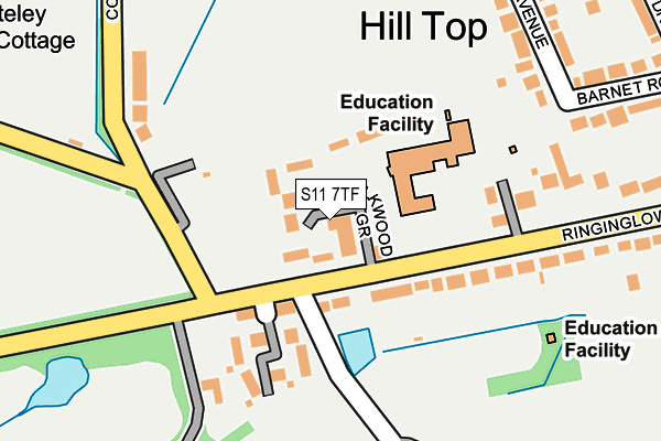 S11 7TF map - OS OpenMap – Local (Ordnance Survey) S11 7TF map - OS OpenMap – Local (Ordnance Survey)
