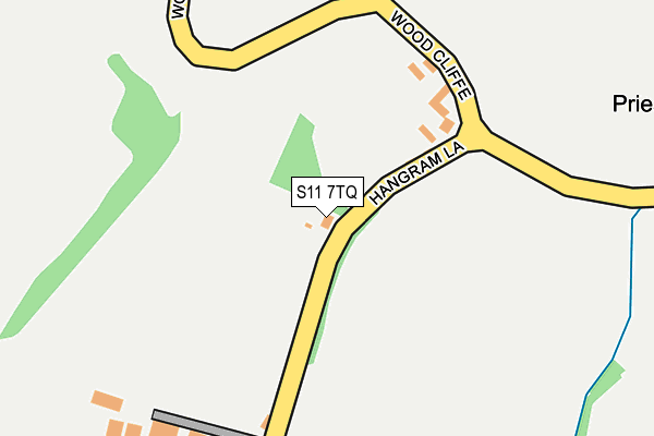 S11 7TQ map - OS OpenMap – Local (Ordnance Survey)