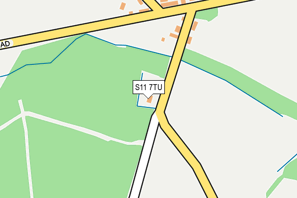 S11 7TU map - OS OpenMap – Local (Ordnance Survey) S11 7TU map - OS OpenMap – Local (Ordnance Survey)
