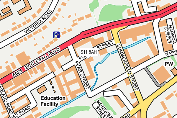S11 8AH map - OS OpenMap – Local (Ordnance Survey) S11 8AH map - OS OpenMap – Local (Ordnance Survey)