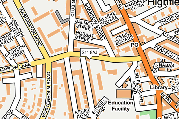 S11 8AJ map - OS OpenMap – Local (Ordnance Survey) S11 8AJ map - OS OpenMap – Local (Ordnance Survey)