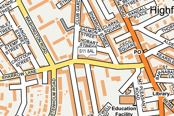 S11 8AL map - OS OpenMap – Local (Ordnance Survey) S11 8AL map - OS OpenMap – Local (Ordnance Survey)