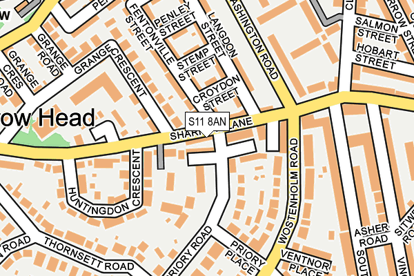 S11 8AN map - OS OpenMap – Local (Ordnance Survey) S11 8AN map - OS OpenMap – Local (Ordnance Survey)