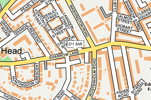 S11 8AR map - OS OpenMap – Local (Ordnance Survey) S11 8AR map - OS OpenMap – Local (Ordnance Survey)