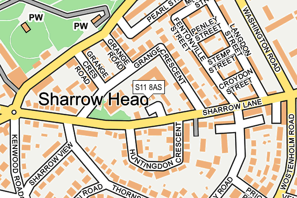 S11 8AS map - OS OpenMap – Local (Ordnance Survey) S11 8AS map - OS OpenMap – Local (Ordnance Survey)