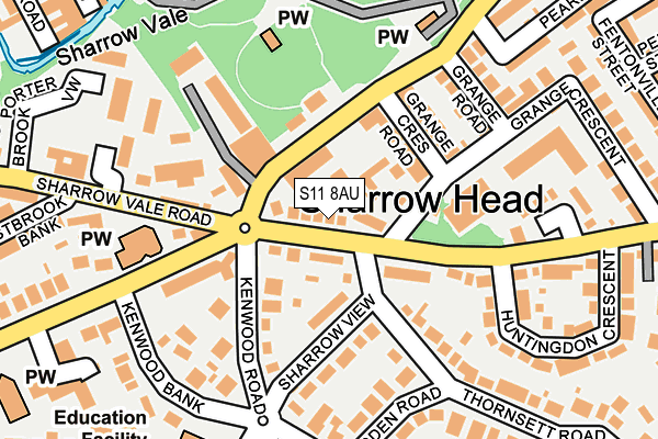S11 8AU map - OS OpenMap – Local (Ordnance Survey) S11 8AU map - OS OpenMap – Local (Ordnance Survey)