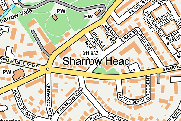 S11 8AZ map - OS OpenMap – Local (Ordnance Survey) S11 8AZ map - OS OpenMap – Local (Ordnance Survey)