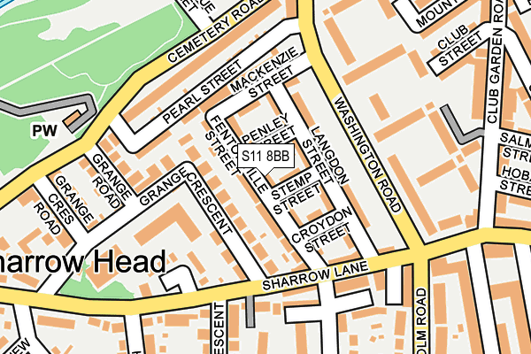 S11 8BB map - OS OpenMap – Local (Ordnance Survey) S11 8BB map - OS OpenMap – Local (Ordnance Survey)