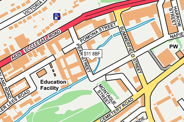 S11 8BF map - OS OpenMap – Local (Ordnance Survey) S11 8BF map - OS OpenMap – Local (Ordnance Survey)