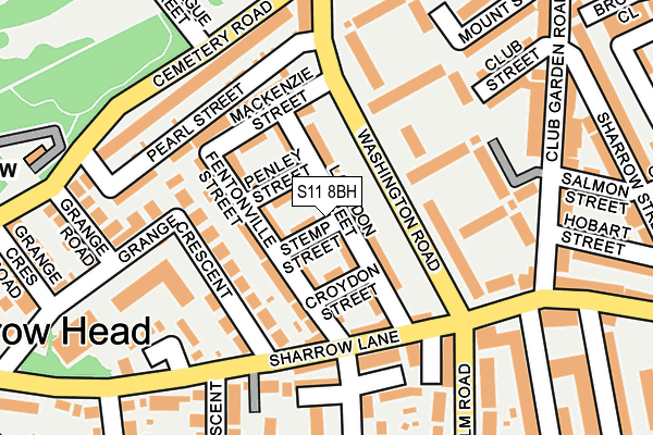 S11 8BH map - OS OpenMap – Local (Ordnance Survey) S11 8BH map - OS OpenMap – Local (Ordnance Survey)