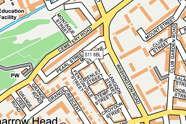 S11 8BL map - OS OpenMap – Local (Ordnance Survey) S11 8BL map - OS OpenMap – Local (Ordnance Survey)