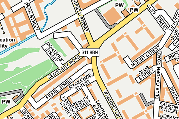 S11 8BN map - OS OpenMap – Local (Ordnance Survey) S11 8BN map - OS OpenMap – Local (Ordnance Survey)