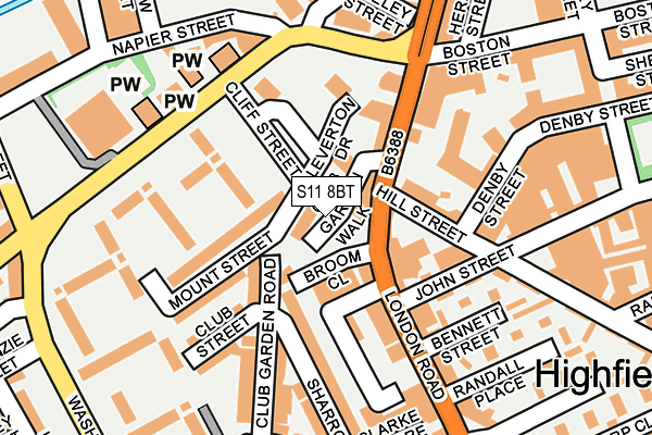 S11 8BT map - OS OpenMap – Local (Ordnance Survey) S11 8BT map - OS OpenMap – Local (Ordnance Survey)