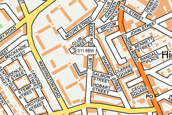S11 8BW map - OS OpenMap – Local (Ordnance Survey) S11 8BW map - OS OpenMap – Local (Ordnance Survey)