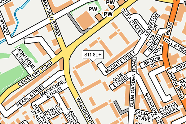 S11 8DH map - OS OpenMap – Local (Ordnance Survey) S11 8DH map - OS OpenMap – Local (Ordnance Survey)