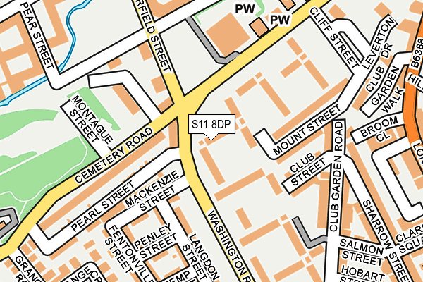 S11 8DP map - OS OpenMap – Local (Ordnance Survey) S11 8DP map - OS OpenMap – Local (Ordnance Survey)
