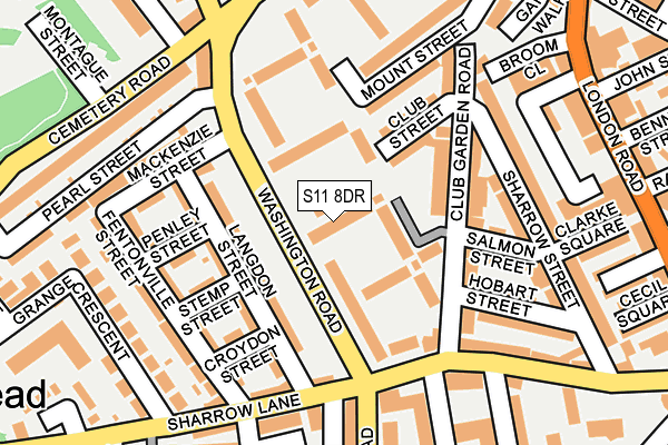 S11 8DR map - OS OpenMap – Local (Ordnance Survey) S11 8DR map - OS OpenMap – Local (Ordnance Survey)