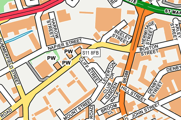 S11 8FB map - OS OpenMap – Local (Ordnance Survey) S11 8FB map - OS OpenMap – Local (Ordnance Survey)