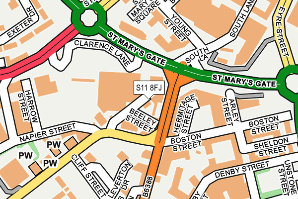 S11 8FJ map - OS OpenMap – Local (Ordnance Survey) S11 8FJ map - OS OpenMap – Local (Ordnance Survey)