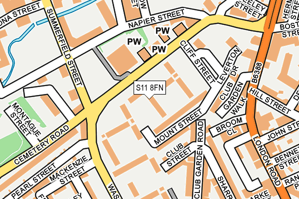 S11 8FN map - OS OpenMap – Local (Ordnance Survey) S11 8FN map - OS OpenMap – Local (Ordnance Survey)